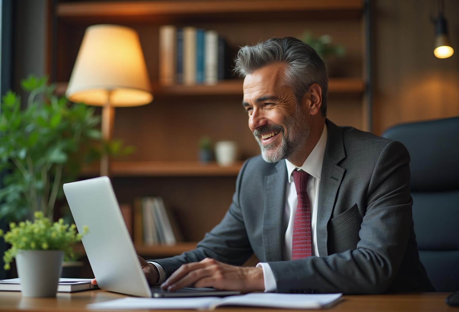 Disability lawyer on video consultation helping client